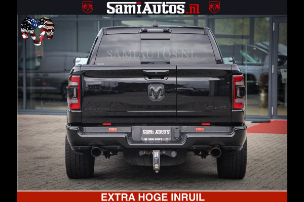 Dodge Ram 1500 LIMITED NIGHT | FEUL WHEELS | BOM VOL | 5.7 V8 4x4 | TOP STAAT | DUBBELE CABINE | MWK | XB9 | HUD | Deze RAM is momenteel in gebruik door ons. Gelieve ons te informeren indien u de pick-up wenst te bezichtigen.