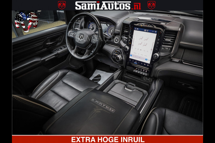 Dodge Ram 1500 LIMITED NIGHT | FEUL WHEELS | BOM VOL | 5.7 V8 4x4 | TOP STAAT | DUBBELE CABINE | MWK | XB9 | HUD | Deze RAM is momenteel in gebruik door ons. Gelieve ons te informeren indien u de pick-up wenst te bezichtigen.