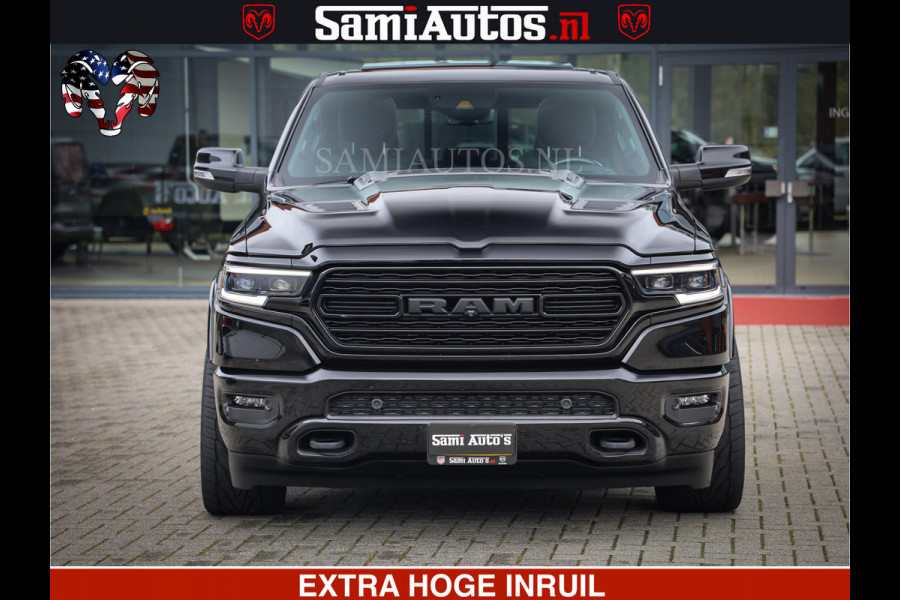 Dodge Ram 1500 LIMITED NIGHT | FEUL WHEELS | BOM VOL | 5.7 V8 4x4 | TOP STAAT | DUBBELE CABINE | MWK | XB9 | HUD | Deze RAM is momenteel in gebruik door ons. Gelieve ons te informeren indien u de pick-up wenst te bezichtigen.