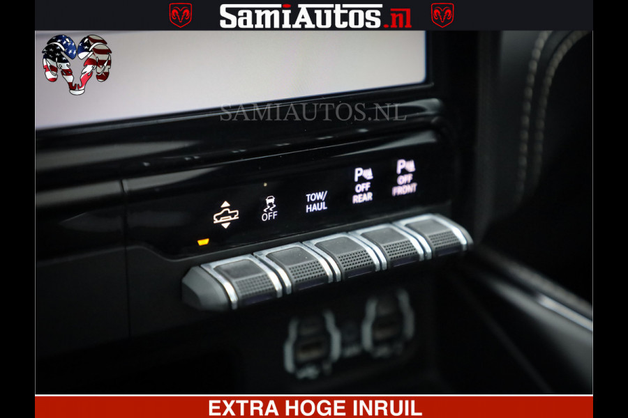 Dodge Ram 1500 LIMITED NIGHT | FEUL WHEELS | BOM VOL | 5.7 V8 4x4 | TOP STAAT | DUBBELE CABINE | MWK | XB9 | HUD | Deze RAM is momenteel in gebruik door ons. Gelieve ons te informeren indien u de pick-up wenst te bezichtigen.