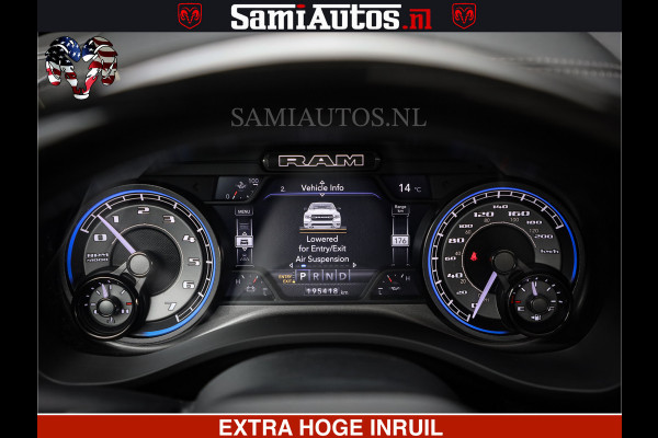 Dodge Ram 1500 LIMITED NIGHT | FEUL WHEELS | BOM VOL | 5.7 V8 4x4 | TOP STAAT | DUBBELE CABINE | MWK | XB9 | HUD | Deze RAM is momenteel in gebruik door ons. Gelieve ons te informeren indien u de pick-up wenst te bezichtigen.