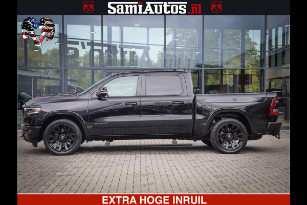 Dodge Ram 1500 LIMITED NIGHT | FEUL WHEELS | BOM VOL | 5.7 V8 4x4 | TOP STAAT | DUBBELE CABINE | MWK | XB9 | HUD | Deze RAM is momenteel in gebruik door ons. Gelieve ons te informeren indien u de pick-up wenst te bezichtigen.