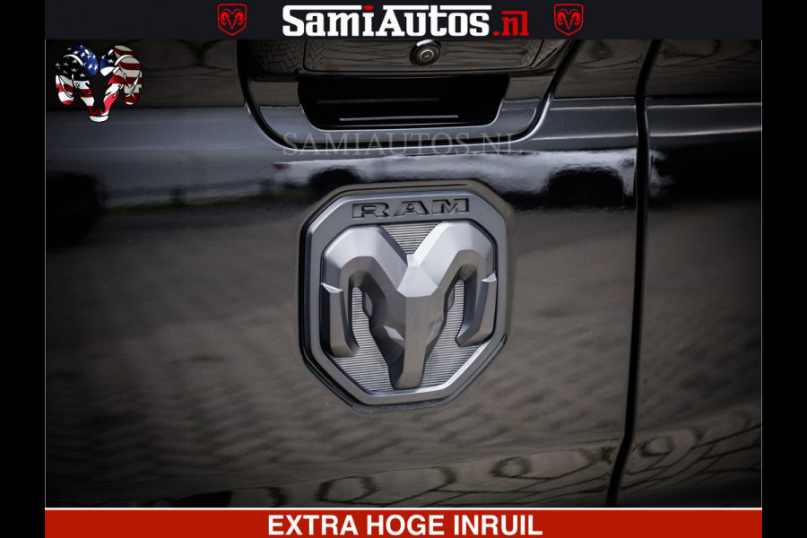 Dodge Ram 1500 LIMITED NIGHT | FEUL WHEELS | BOM VOL | 5.7 V8 4x4 | TOP STAAT | DUBBELE CABINE | MWK | XB9 | HUD | Deze RAM is momenteel in gebruik door ons. Gelieve ons te informeren indien u de pick-up wenst te bezichtigen.