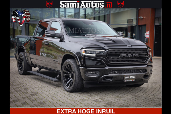 Dodge Ram 1500 LIMITED NIGHT | FEUL WHEELS | BOM VOL | 5.7 V8 4x4 | TOP STAAT | DUBBELE CABINE | MWK | XB9 | HUD | Deze RAM is momenteel in gebruik door ons. Gelieve ons te informeren indien u de pick-up wenst te bezichtigen.