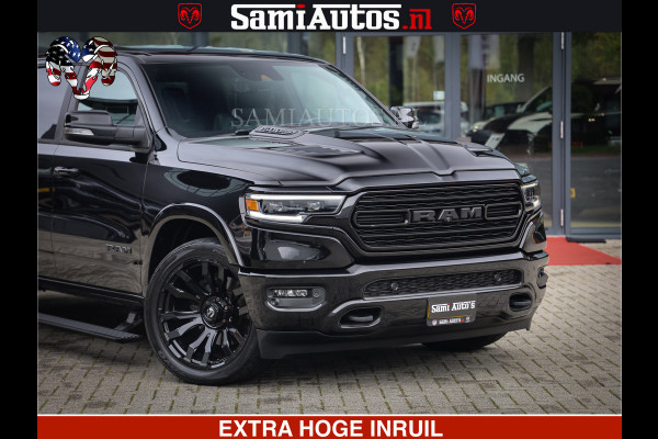 Dodge Ram 1500 LIMITED NIGHT | FEUL WHEELS | BOM VOL | 5.7 V8 4x4 | TOP STAAT | DUBBELE CABINE | MWK | XB9 | HUD | Deze RAM is momenteel in gebruik door ons. Gelieve ons te informeren indien u de pick-up wenst te bezichtigen.
