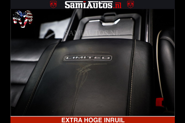 Dodge Ram 1500 LIMITED NIGHT | FEUL WHEELS | BOM VOL | 5.7 V8 4x4 | TOP STAAT | DUBBELE CABINE | MWK | XB9 | HUD | Deze RAM is momenteel in gebruik door ons. Gelieve ons te informeren indien u de pick-up wenst te bezichtigen.
