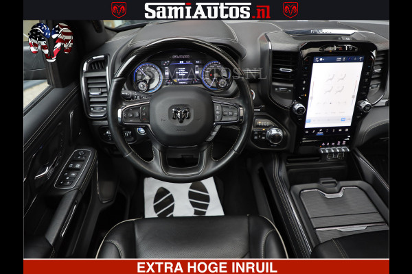 Dodge Ram 1500 LIMITED NIGHT | FEUL WHEELS | BOM VOL | 5.7 V8 4x4 | TOP STAAT | DUBBELE CABINE | MWK | XB9 | HUD | Deze RAM is momenteel in gebruik door ons. Gelieve ons te informeren indien u de pick-up wenst te bezichtigen.