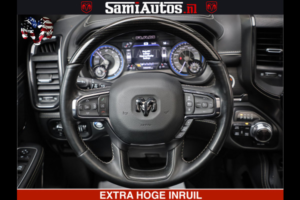 Dodge Ram 1500 LIMITED NIGHT | FEUL WHEELS | BOM VOL | 5.7 V8 4x4 | TOP STAAT | DUBBELE CABINE | MWK | XB9 | HUD | Deze RAM is momenteel in gebruik door ons. Gelieve ons te informeren indien u de pick-up wenst te bezichtigen.
