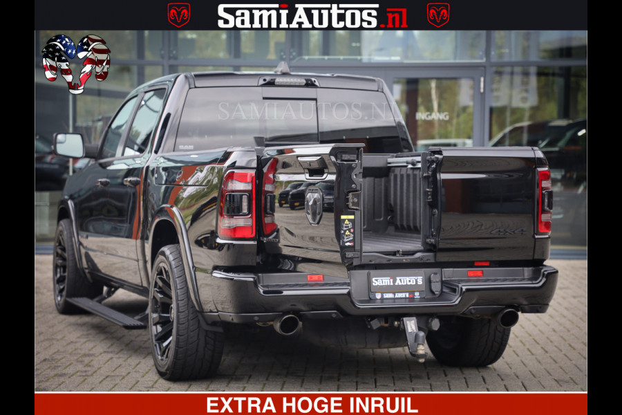 Dodge Ram 1500 LIMITED NIGHT | FEUL WHEELS | BOM VOL | 5.7 V8 4x4 | TOP STAAT | DUBBELE CABINE | MWK | XB9 | HUD | Deze RAM is momenteel in gebruik door ons. Gelieve ons te informeren indien u de pick-up wenst te bezichtigen.