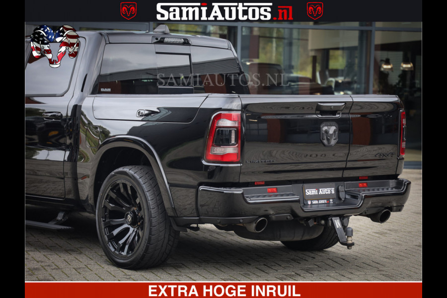 Dodge Ram 1500 LIMITED NIGHT | FEUL WHEELS | BOM VOL | 5.7 V8 4x4 | TOP STAAT | DUBBELE CABINE | MWK | XB9 | HUD | Deze RAM is momenteel in gebruik door ons. Gelieve ons te informeren indien u de pick-up wenst te bezichtigen.