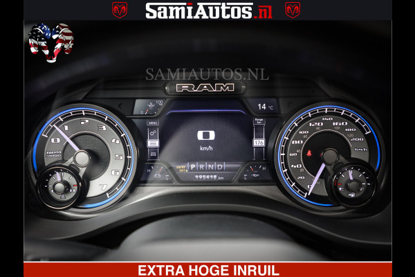 Dodge Ram 1500 LIMITED NIGHT | FEUL WHEELS | BOM VOL | 5.7 V8 4x4 | TOP STAAT | DUBBELE CABINE | MWK | XB9 | HUD | Deze RAM is momenteel in gebruik door ons. Gelieve ons te informeren indien u de pick-up wenst te bezichtigen.