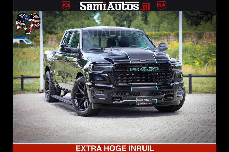 Dodge Ram 1500 Limited H.O 540HP 706Nm | Massage + Full Option | De Meest Luxe en Volle Pick-Up in zijn Klasse | Comfortabele Dubbele Cabine met Royale 5 Zitplaatsen | BPM vrij | Nu Leverbaar uit Voorraad | Voorraad Nr 2304 - 8540