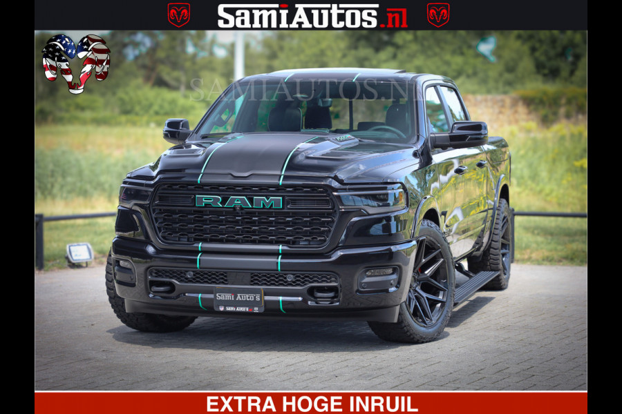 Dodge Ram 1500 Limited H.O 540HP 706Nm | Massage + Full Option | De Meest Luxe en Volle Pick-Up in zijn Klasse | Comfortabele Dubbele Cabine met Royale 5 Zitplaatsen | BPM vrij | Nu Leverbaar uit Voorraad | Voorraad Nr 2304 - 8540