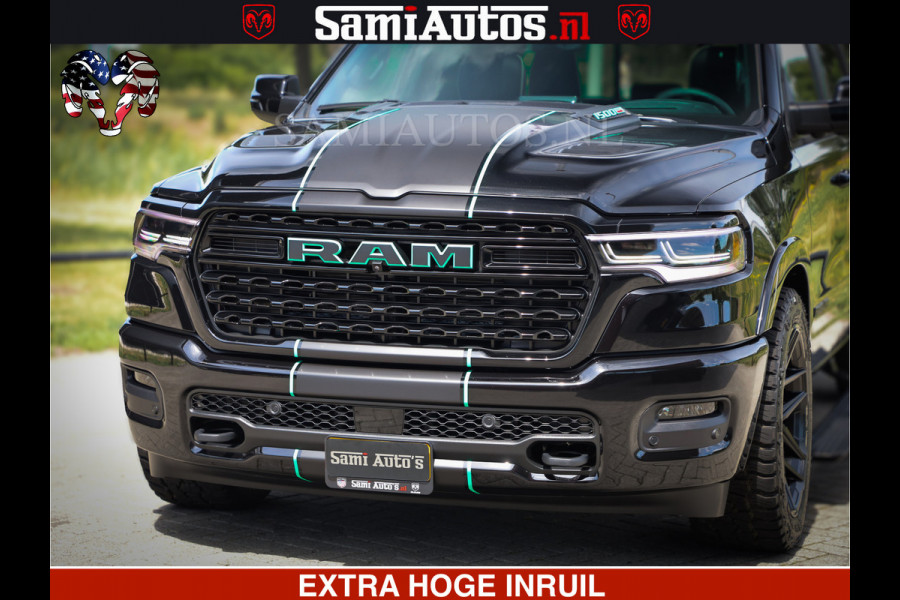 Dodge Ram 1500 Limited H.O 540HP 706Nm | Massage + Full Option | De Meest Luxe en Volle Pick-Up in zijn Klasse | Comfortabele Dubbele Cabine met Royale 5 Zitplaatsen | BPM vrij | Nu Leverbaar uit Voorraad | Voorraad Nr 2304 - 8540