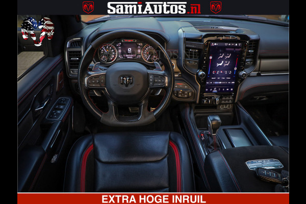 Dodge Ram 1500 TRX OLEA GREEN HELLCAT 6.2 V8 712PK | CARBON PACK | RODE STIKSELS | BOM VOL | 4PLAY WHEELS | DUBBELE CABINE | 5 PERSOONS DC | DE MOOISTE VAN NL |