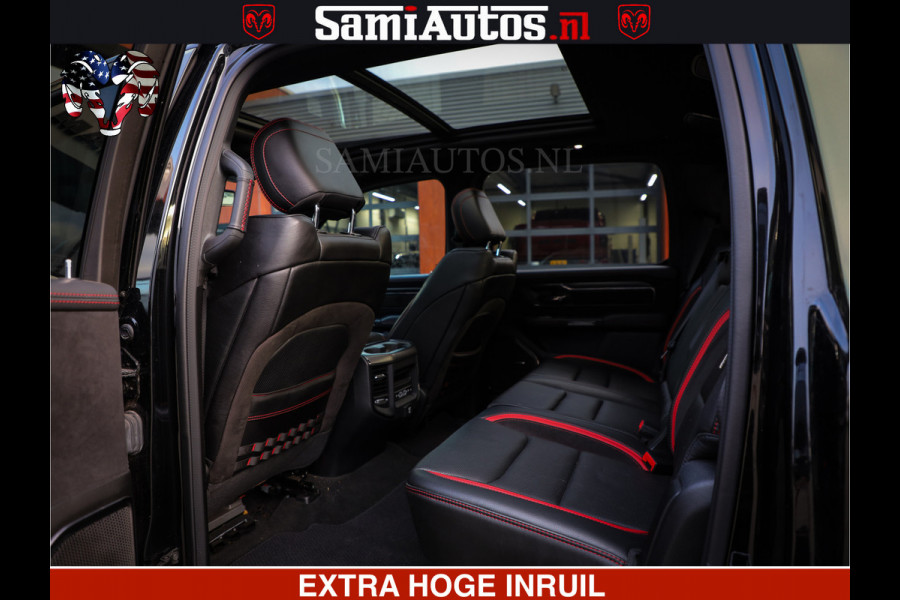 Dodge Ram 1500 TRX OLEA GREEN HELLCAT 6.2 V8 712PK | CARBON PACK | RODE STIKSELS | BOM VOL | 4PLAY WHEELS | DUBBELE CABINE | 5 PERSOONS DC | DE MOOISTE VAN NL |