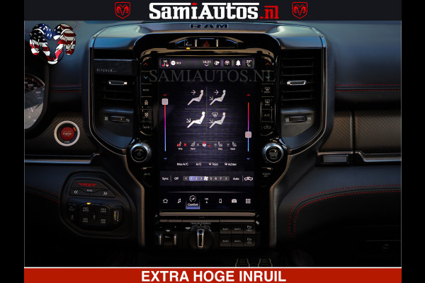 Dodge Ram 1500 TRX OLEA GREEN HELLCAT 6.2 V8 712PK | CARBON PACK | RODE STIKSELS | BOM VOL | 4PLAY WHEELS | DUBBELE CABINE | 5 PERSOONS DC | DE MOOISTE VAN NL |