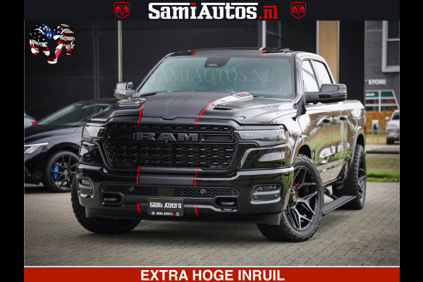 Dodge Ram 1500 Limited Night High Output 540HP 706Nm | Massage + Full Option | De Meest Luxe en Volle Pick-Up in zijn Klasse | Comfortabele Dubbele Cabine met Royale 5 Zitplaatsen | BPM vrij | Nu Leverbaar uit Voorraad | Voorraad Nr 2324 - 5142