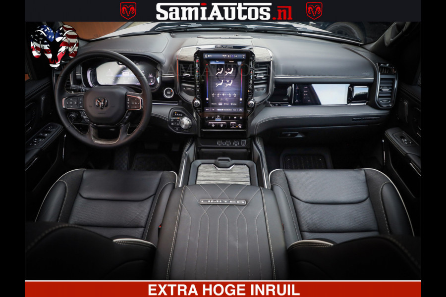 Dodge Ram 1500 1500 Limited Night High Output 540HP 706Nm | Massage + Full Option | De Meest Luxe en Volle Pick-Up in zijn Klasse | Comfortabele Dubbele Cabine met Royale 5 Zitplaatsen | BPM vrij | Nu Leverbaar uit Voorraad | Voorraad Nr 2298 - 7479