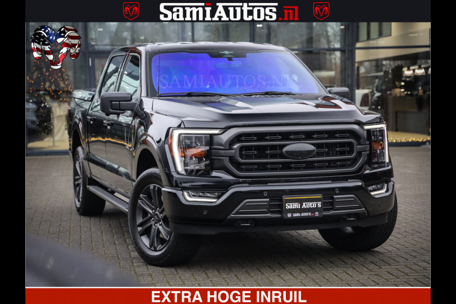Dodge Ram FORD F150 BLACK OPS | 5.0 V8 406PK | 360 CAMERA | UITLAAT KLEP | BEDSLIDE | CREW CAB | LEDER | CREW CAB | DUBBELE CABINE | 5 PERSOONS | DC | GRIJSKENTEKEN |