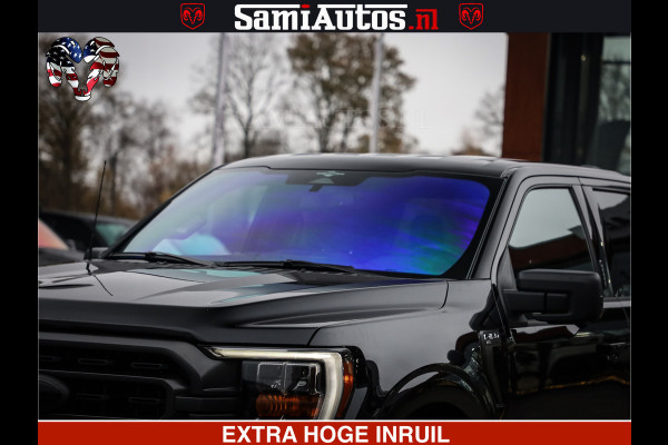 Dodge Ram FORD F150 BLACK OPS | 5.0 V8 406PK | 360 CAMERA | UITLAAT KLEP | BEDSLIDE | CREW CAB | LEDER | CREW CAB | DUBBELE CABINE | 5 PERSOONS | DC | GRIJSKENTEKEN |