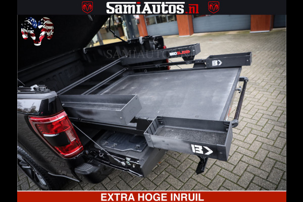 Dodge Ram FORD F150 BLACK OPS | 5.0 V8 406PK | 360 CAMERA | UITLAAT KLEP | BEDSLIDE | CREW CAB | LEDER | CREW CAB | DUBBELE CABINE | 5 PERSOONS | DC | GRIJSKENTEKEN |