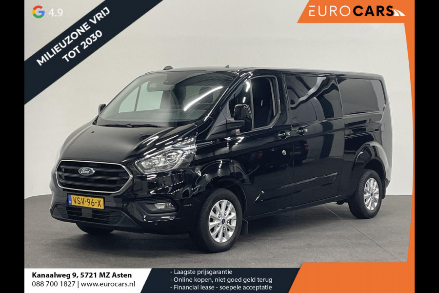 Ford Transit Custom 130pk L2H1 Limited Dubbele cabine Automaat Navi Airco 2 Schuifdeuren Trekhaak PDC Carplay DAB