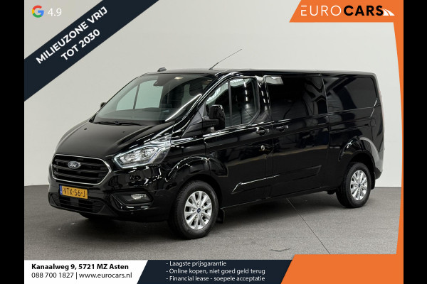 Ford Transit Custom 300 2.0 TDCI L2H1 Limited Dubbele cabine Navi Airco 2 Schuifdeuren Trekhaak PDC Camera Carplay DAB