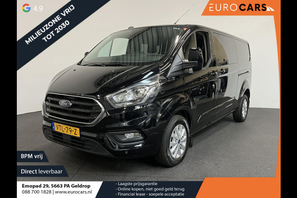 Ford Transit Custom 300 2.0 TDCI L2H1 Limited Dubbele cabine Navi| Airco| 2 Schuifdeuren | Trekhaak| PDC| Carplay| DAB|