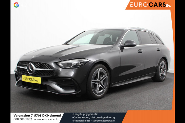 Mercedes-Benz C-Klasse Estate 200 AMG Line | Climate control | Achteruitrijcamera | Wegklapbare trekhaak | Navigatie | Dodehoek assistent | LED | Sfeerverlichting | Adaptieve cruise control | Verwarmde voorstoelen | Elektrische kofferbak