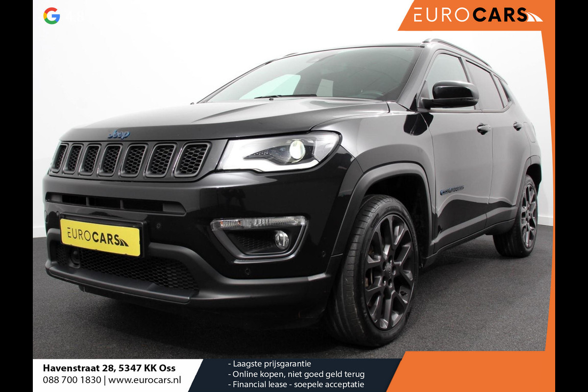 Jeep Compass 4xe 240 Plug-in Hybrid S | Navigatie | Apple Carplay/Android auto | Climate Control | Parkeersensoren | Camera | Elektrisch verstelbare bestuurderstoel | Xenon koplampen | Stoelverwarming | Elektrische achterklep | Afneembare trekhaak