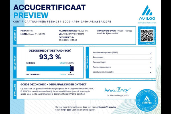 Škoda Enyaq iV 60 | SOH: 93,3% | Leder | 180 PK | Carplay, Android Auto 60 occasion