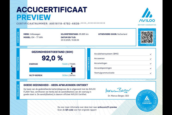 Volkswagen ID.4 Max 77 kWh | 92% SoH | Wegklapbare Trekhaak | Stoel-, Stuur- & Voorruitverwarming | Adaptive cruise control | Camera