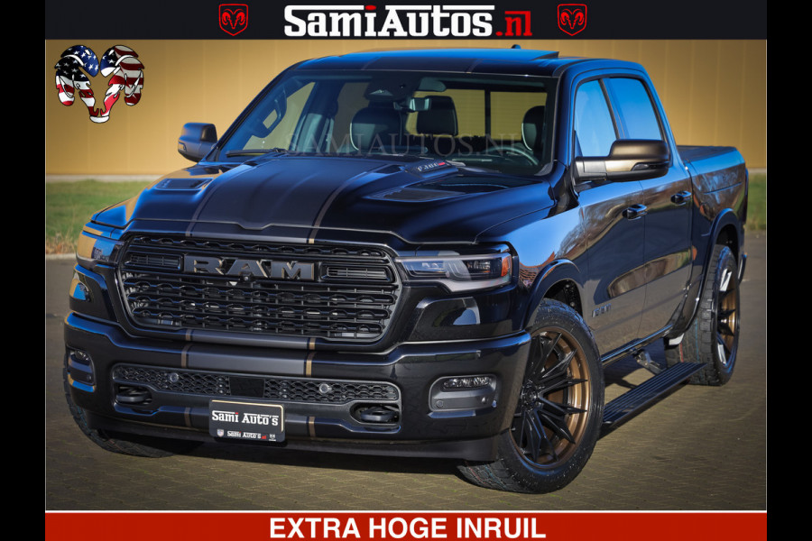 Dodge Ram 1500 Limited Night H.O 540HP 706Nm | Massage + Full Option | De Meest Luxe en Volle Pick-Up in zijn Klasse | Comfortabele Dubbele Cabine met Royale 5 Zitplaatsen | BPM vrij | Nu Leverbaar uit Voorraad | Voorraad Nr 2353 - 5412