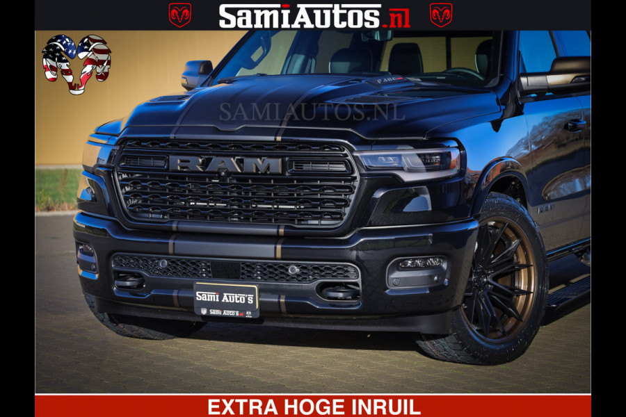 Dodge Ram 1500 Limited Night H.O 540HP 706Nm | Massage + Full Option | De Meest Luxe en Volle Pick-Up in zijn Klasse | Comfortabele Dubbele Cabine met Royale 5 Zitplaatsen | BPM vrij | Nu Leverbaar uit Voorraad | Voorraad Nr 2353 - 5412