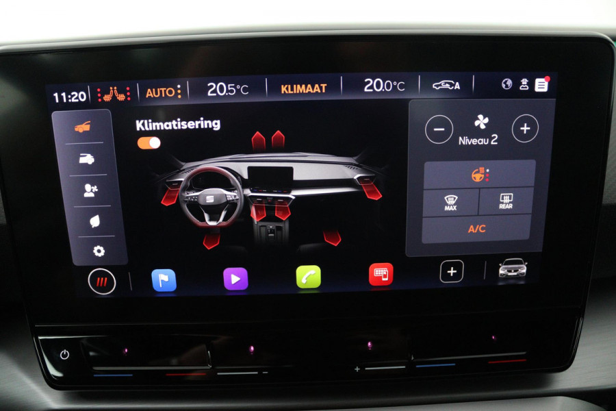 Seat Leon 1.5 eTSI FR Intense Automaat (VIRTUAL COCKPIT, SFEERVERLICHTING, ADAPTIVE CRUISE, STUUR-/STOELVERWARMING, 1e EIGENAAR)