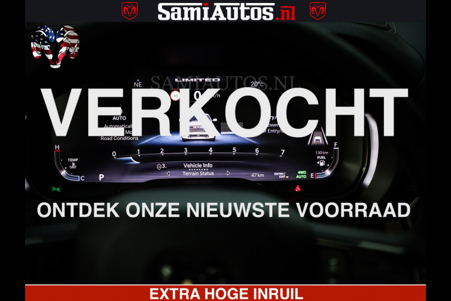 Dodge Ram 1500 Limited Night High Output 540HP 706Nm | Massage + Full Option | De Meest Luxe en Volle Pick-Up in zijn Klasse | Comfortabele Dubbele Cabine met Royale 5 Zitplaatsen | BPM vrij | Nu Leverbaar uit Voorraad | Voorraad Nr 2350 - 5181
