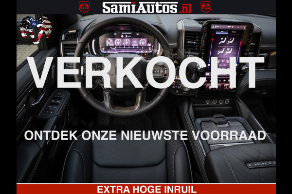 Dodge Ram 1500 Limited Night High Output 540HP 706Nm | Massage + Full Option | De Meest Luxe en Volle Pick-Up in zijn Klasse | Comfortabele Dubbele Cabine met Royale 5 Zitplaatsen | BPM vrij | Nu Leverbaar uit Voorraad | Voorraad Nr 2350 - 5181