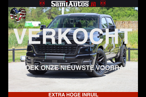 Dodge Ram 1500 Limited Night High Output 540HP 706Nm | Massage + Full Option | De Meest Luxe en Volle Pick-Up in zijn Klasse | Comfortabele Dubbele Cabine met Royale 5 Zitplaatsen | BPM vrij | Nu Leverbaar uit Voorraad | Voorraad Nr 2350 - 5181