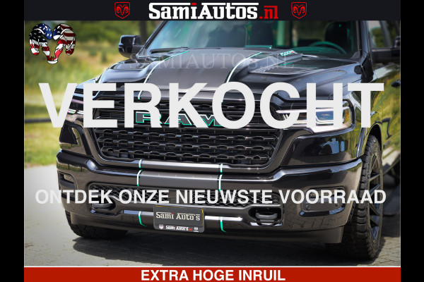 Dodge Ram 1500 Limited Night High Output 540HP 706Nm | Massage + Full Option | De Meest Luxe en Volle Pick-Up in zijn Klasse | Comfortabele Dubbele Cabine met Royale 5 Zitplaatsen | BPM vrij | Nu Leverbaar uit Voorraad | Voorraad Nr 2350 - 5181