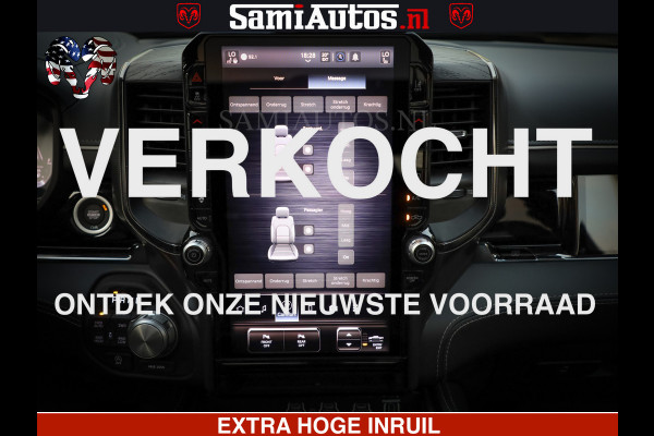 Dodge Ram 1500 Limited Night High Output 540HP 706Nm | Massage + Full Option | De Meest Luxe en Volle Pick-Up in zijn Klasse | Comfortabele Dubbele Cabine met Royale 5 Zitplaatsen | BPM vrij | Nu Leverbaar uit Voorraad | Voorraad Nr 2350 - 5181