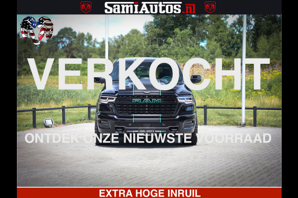 Dodge Ram 1500 Limited Night High Output 540HP 706Nm | Massage + Full Option | De Meest Luxe en Volle Pick-Up in zijn Klasse | Comfortabele Dubbele Cabine met Royale 5 Zitplaatsen | BPM vrij | Nu Leverbaar uit Voorraad | Voorraad Nr 2350 - 5181