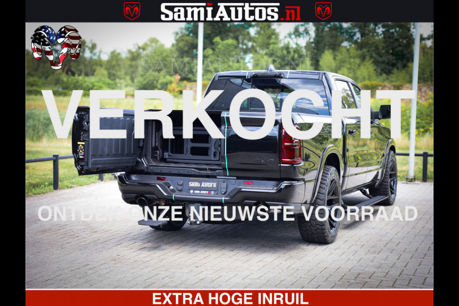 Dodge Ram 1500 Limited Night High Output 540HP 706Nm | Massage + Full Option | De Meest Luxe en Volle Pick-Up in zijn Klasse | Comfortabele Dubbele Cabine met Royale 5 Zitplaatsen | BPM vrij | Nu Leverbaar uit Voorraad | Voorraad Nr 2350 - 5181