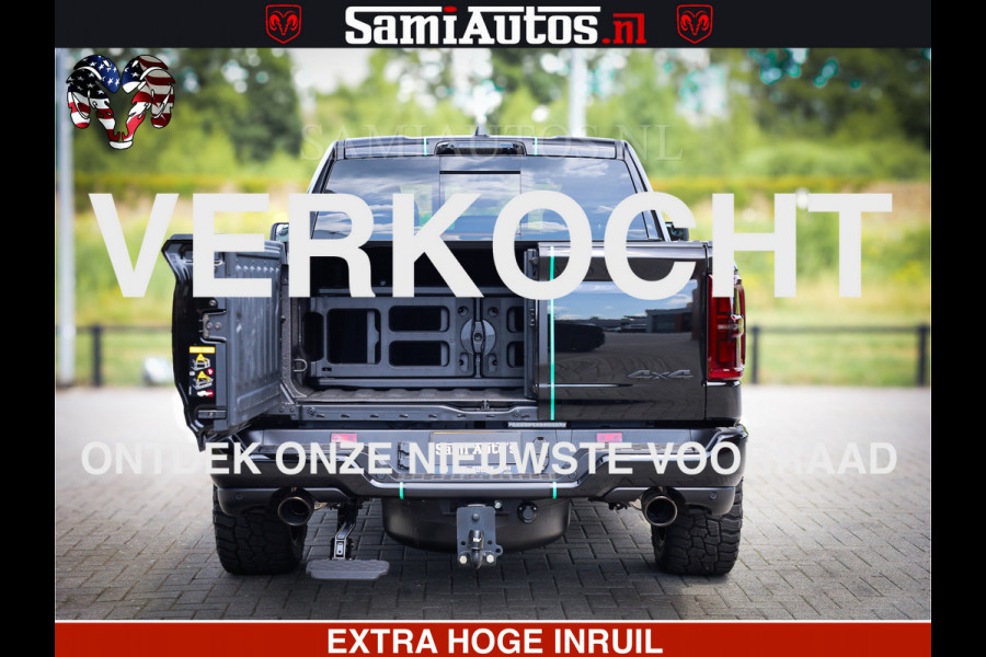 Dodge Ram 1500 Limited Night High Output 540HP 706Nm | Massage + Full Option | De Meest Luxe en Volle Pick-Up in zijn Klasse | Comfortabele Dubbele Cabine met Royale 5 Zitplaatsen | BPM vrij | Nu Leverbaar uit Voorraad | Voorraad Nr 2350 - 5181