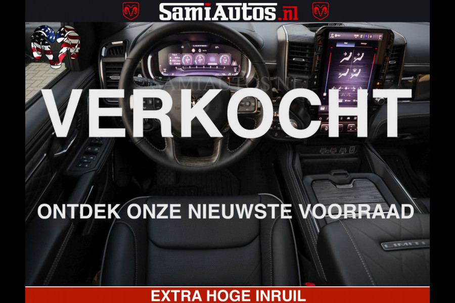 Dodge Ram 1500 Limited Night High Output 540HP 706Nm | Massage + Full Option | De Meest Luxe en Volle Pick-Up in zijn Klasse | Comfortabele Dubbele Cabine met Royale 5 Zitplaatsen | BPM vrij | Nu Leverbaar uit Voorraad | Voorraad Nr 2350 - 5181