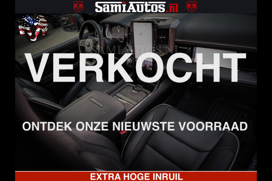 Dodge Ram 1500 Limited Night High Output 540HP 706Nm | Massage + Full Option | De Meest Luxe en Volle Pick-Up in zijn Klasse | Comfortabele Dubbele Cabine met Royale 5 Zitplaatsen | BPM vrij | Nu Leverbaar uit Voorraad | Voorraad Nr 2350 - 5181
