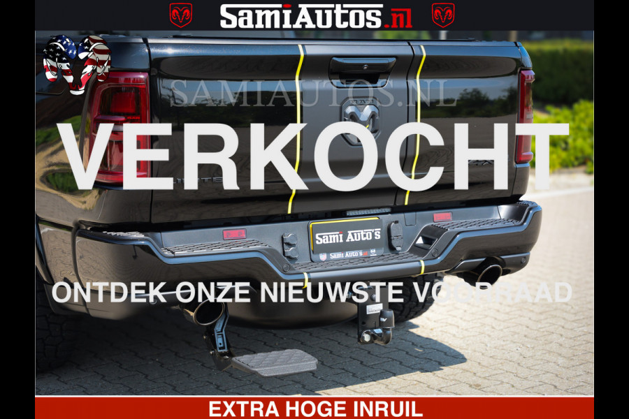 Dodge Ram 1500 Limited Night High Output 540HP 706Nm | Massage + Full Option | De Meest Luxe en Volle Pick-Up in zijn Klasse | Comfortabele Dubbele Cabine met Royale 5 Zitplaatsen | BPM vrij | Nu Leverbaar uit Voorraad | Voorraad Nr 2327 - 5407