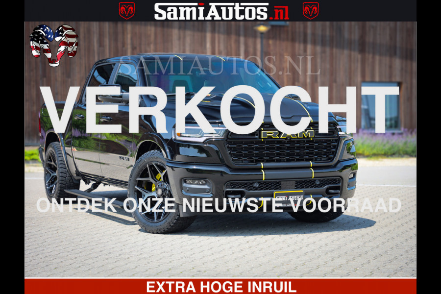 Dodge Ram 1500 Limited Night High Output 540HP 706Nm | Massage + Full Option | De Meest Luxe en Volle Pick-Up in zijn Klasse | Comfortabele Dubbele Cabine met Royale 5 Zitplaatsen | BPM vrij | Nu Leverbaar uit Voorraad | Voorraad Nr 2327 - 5407