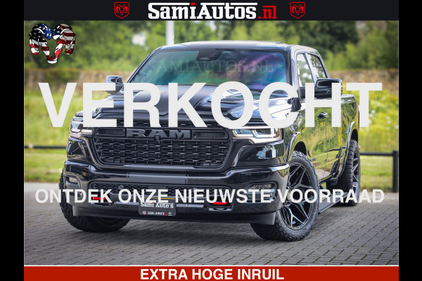 Dodge Ram 1500 Limited Night High Output 540HP 706Nm | Massage + Full Option | De Meest Luxe en Volle Pick-Up in zijn Klasse | Comfortabele Dubbele Cabine met Royale 5 Zitplaatsen | BPM vrij | Nu Leverbaar uit Voorraad | Voorraad Nr 2367 - 5430
