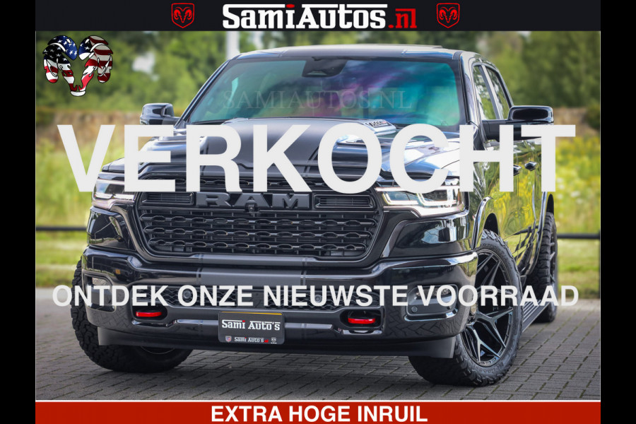 Dodge Ram 1500 Limited Night High Output 540HP 706Nm | Massage + Full Option | De Meest Luxe en Volle Pick-Up in zijn Klasse | Comfortabele Dubbele Cabine met Royale 5 Zitplaatsen | BPM vrij | Nu Leverbaar uit Voorraad | Voorraad Nr 2367 - 5430